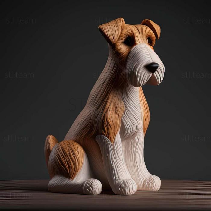3D model Foxterrier dog (STL)